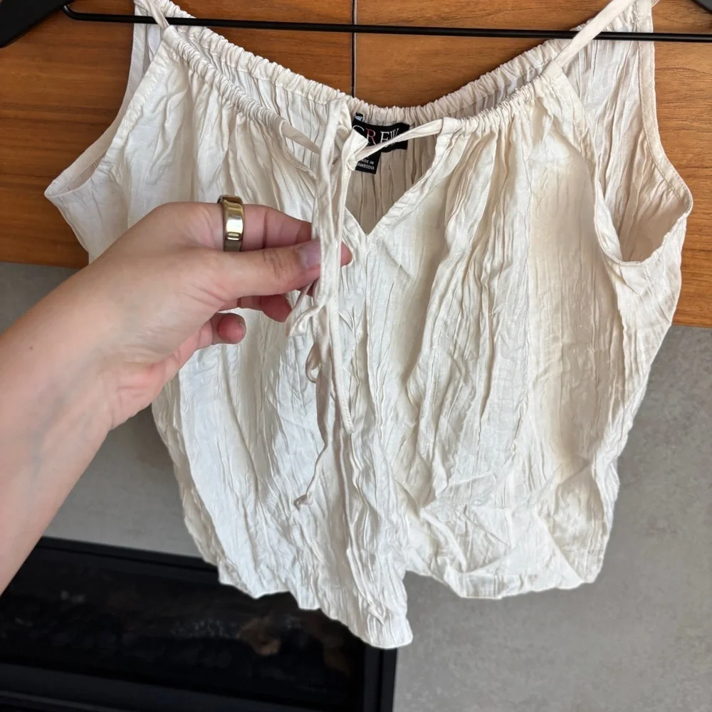 J. Crew Crinkled tank top, Size L